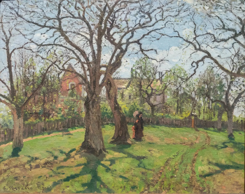 Castagni a Louveciennes in primavera - Camille Pissarro