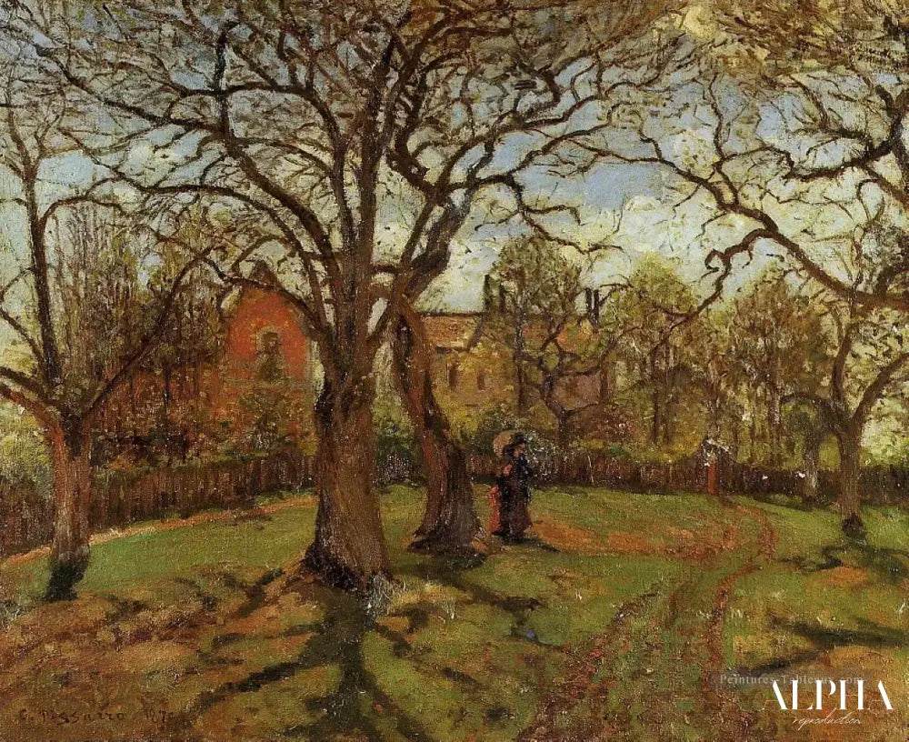 Châtaigniers louveciennes printemps - Camille Pissarro - Reproductions de tableaux et peintures haut de gamme