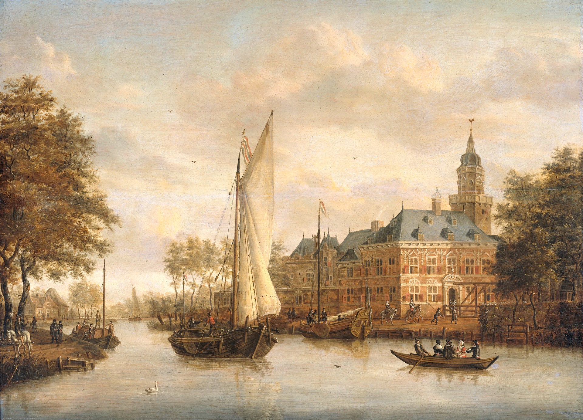 Le château de Nijenrode sur le Vecht près de Breukelen - Jacob Storck