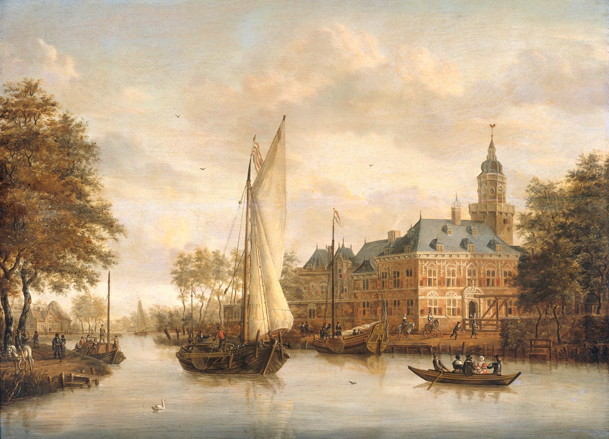 Le château de Nijenrode sur le Vecht près de Breukelen - Jacob Storck