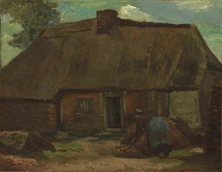 Alloggio con contadina che scava - Vincent van Gogh