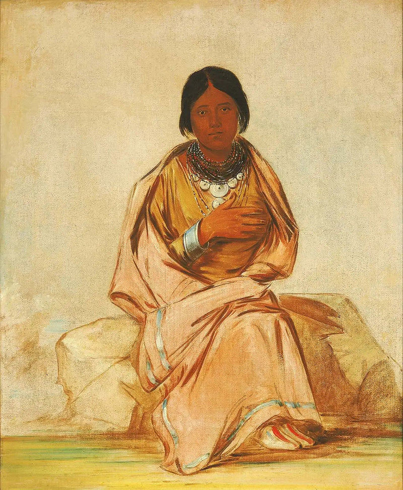 Chee-a-ex-e-co, Fille du Cerf senza Cuore - George Catlin