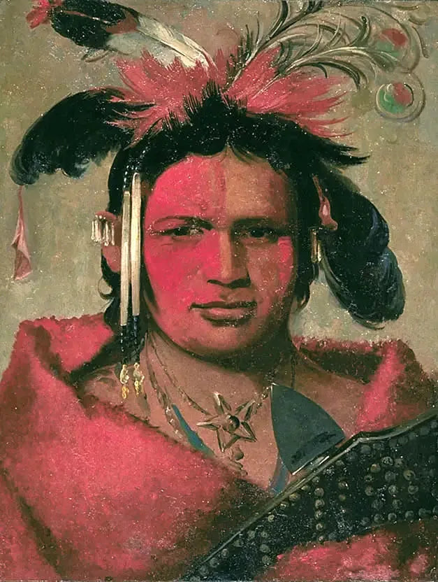 Chee-me-náh-na-quet, Grande Nuvola, figlio di Grizzly Bear - George Catlin
