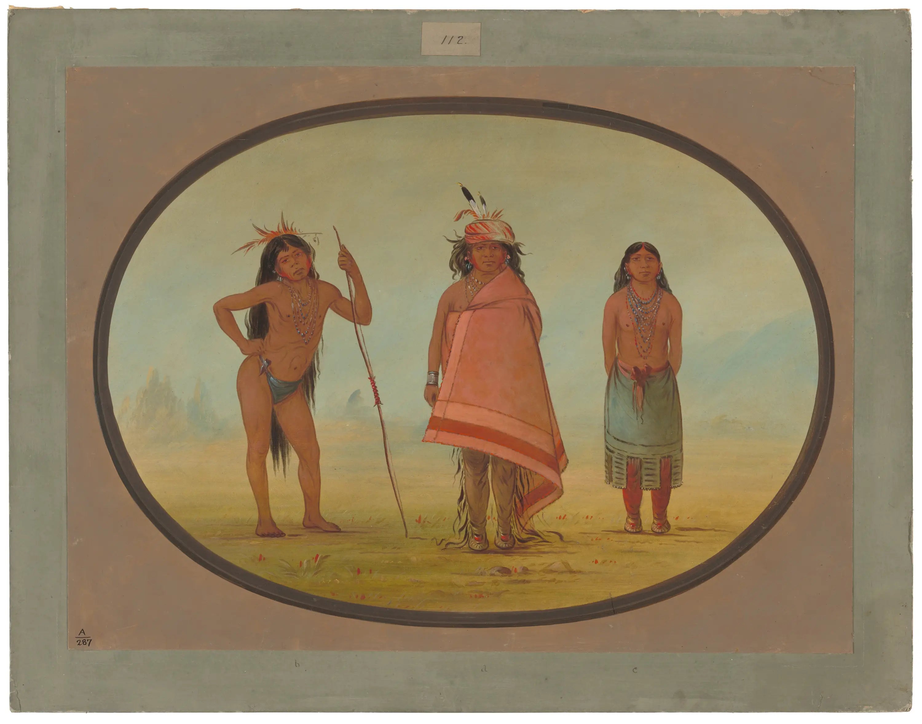 Chef Cochimtee sa femme et un guerrier - George Catlin - Alpha Reproduction