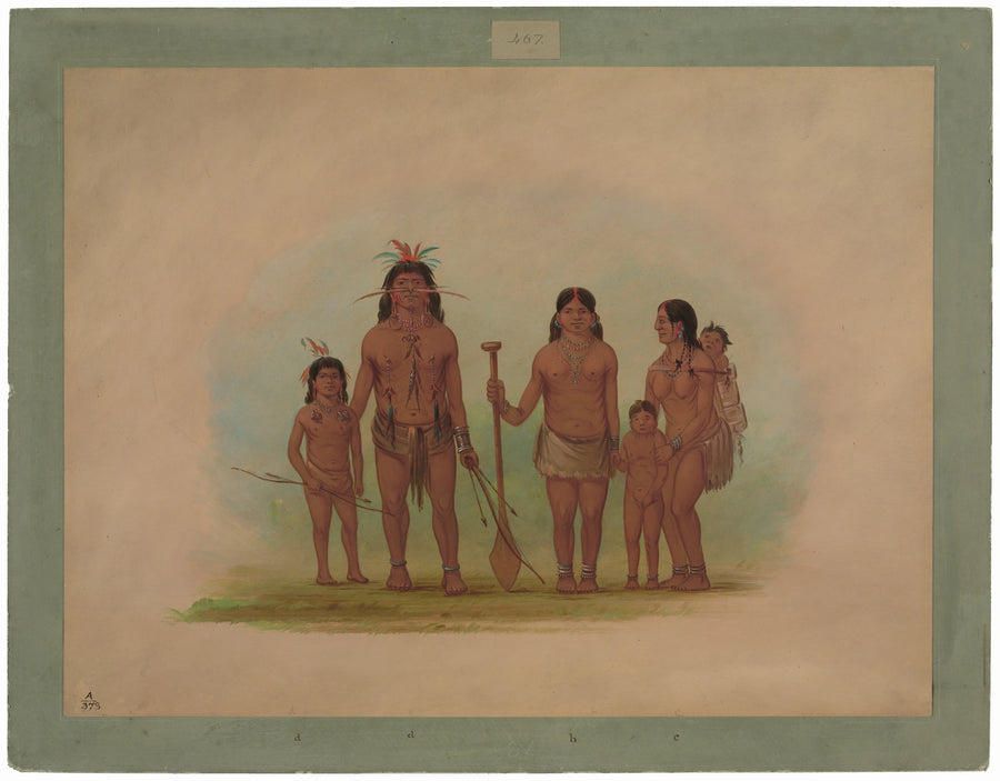 Chef et famille d'Orejona - George Catlin