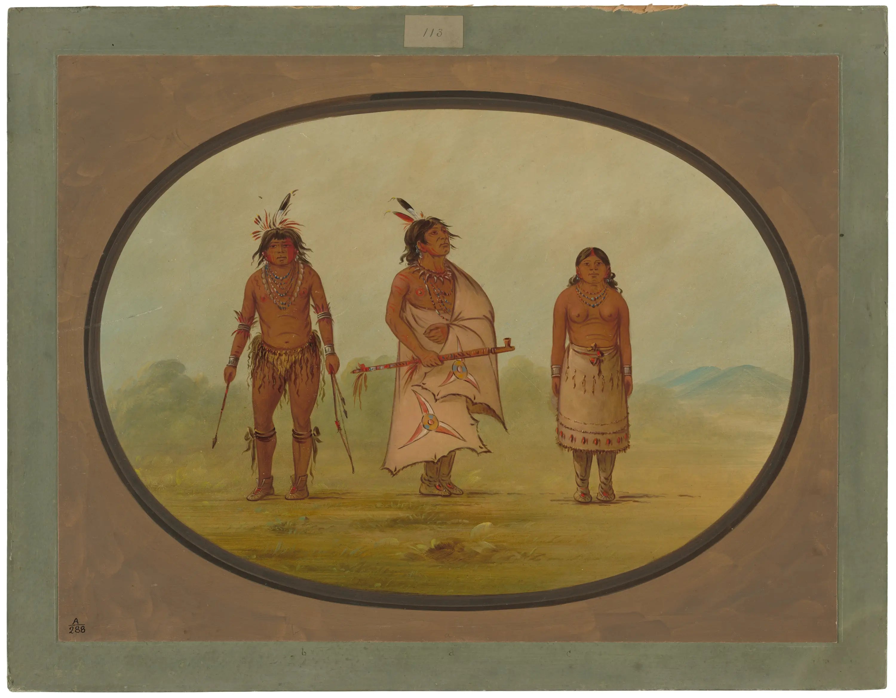 Chef Mohave un guerrier et sa femme - George Catlin - Alpha Reproduction