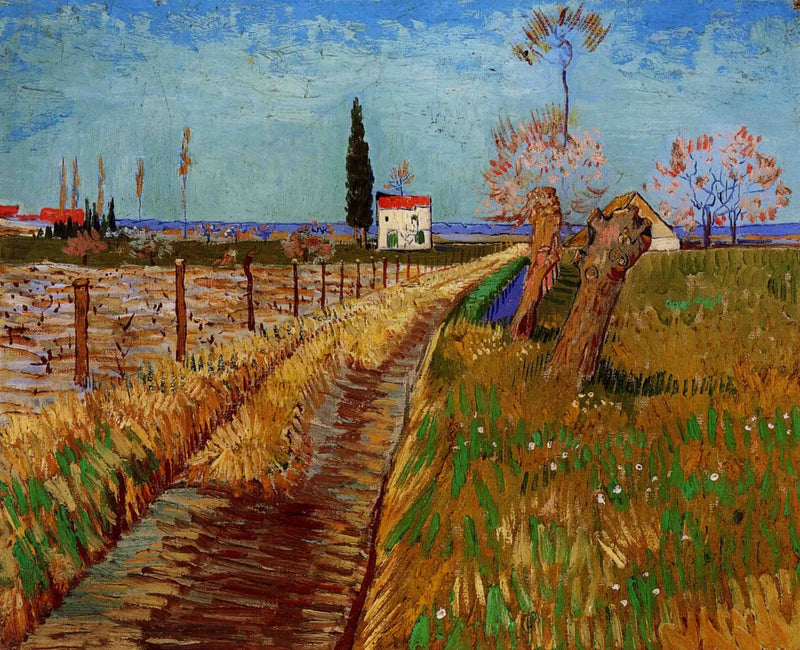 Sentiero attraverso un campo di salici - Vincent van Gogh