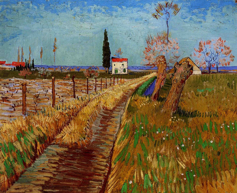 Sentiero attraverso un campo di salici - Vincent van Gogh