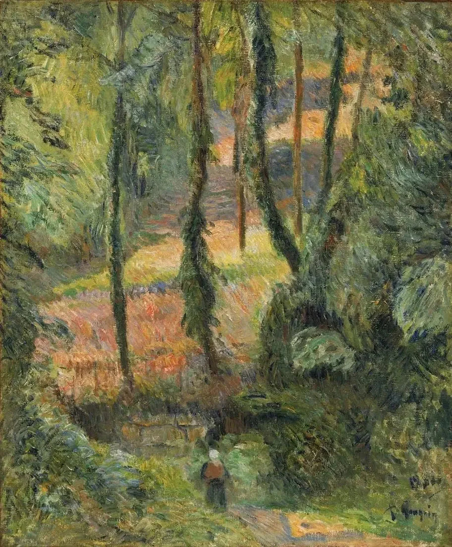 Sentiero profondo in una pendice boschiva - Paul Gauguin