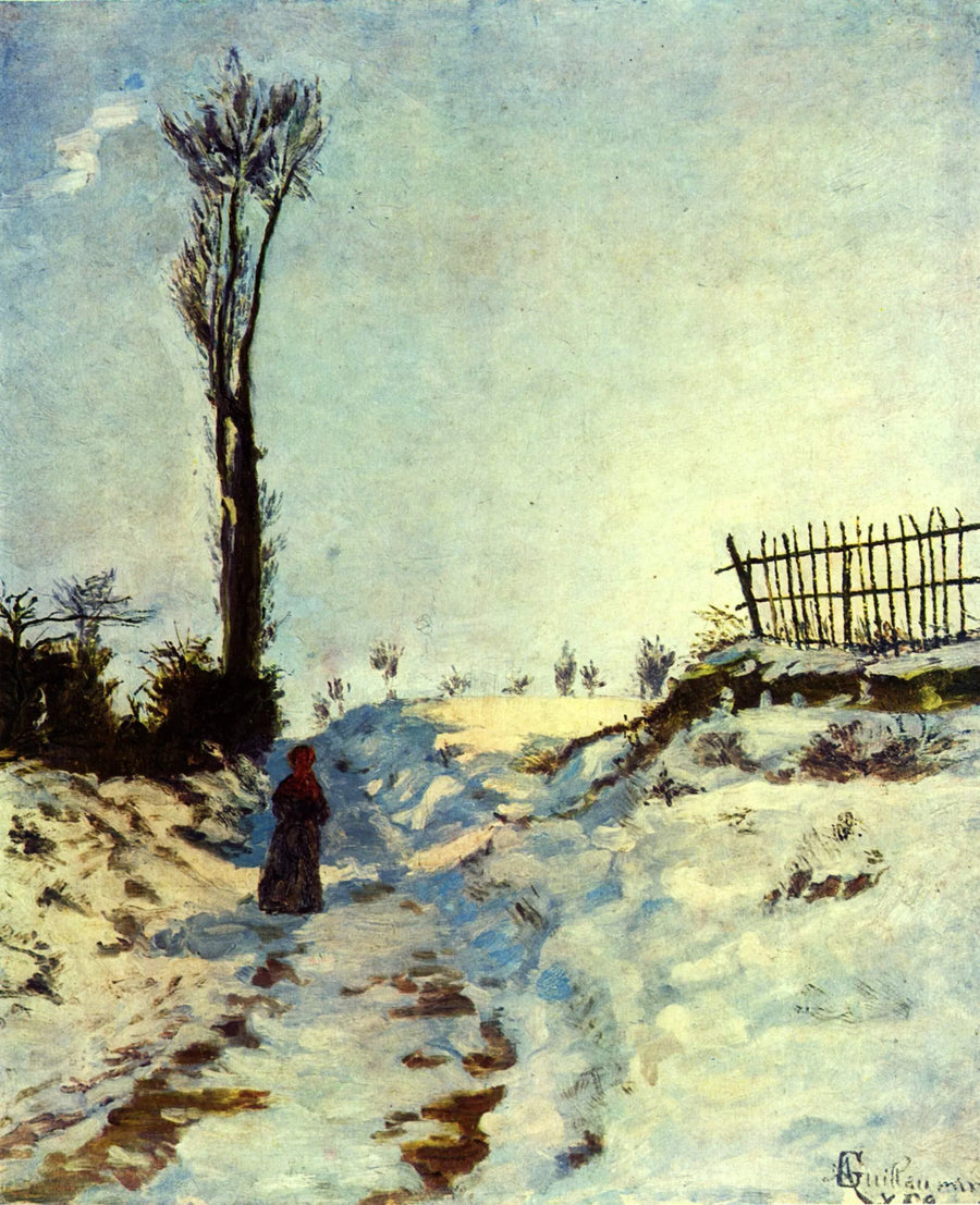 Chemin creux, effet de neige - Armand Guillaumin