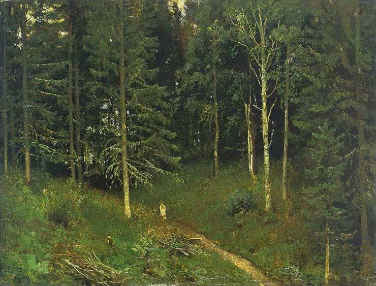 Chemin dans la forêt (forêt d’épicéas) - Ivan Chichkine - Alpha Reproduction