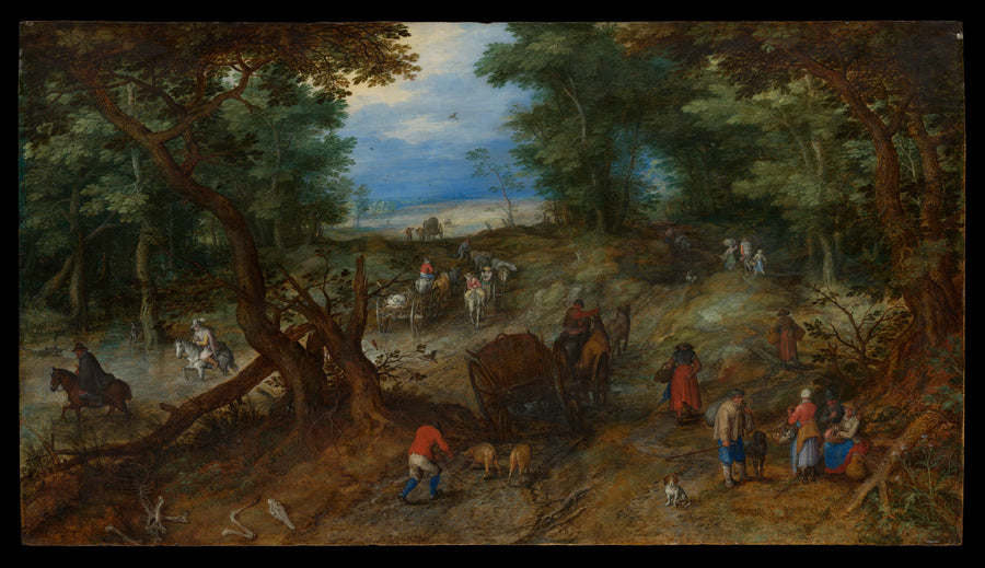 Un chemin forestier avec des voyageurs - Jan Brueghel the Elder