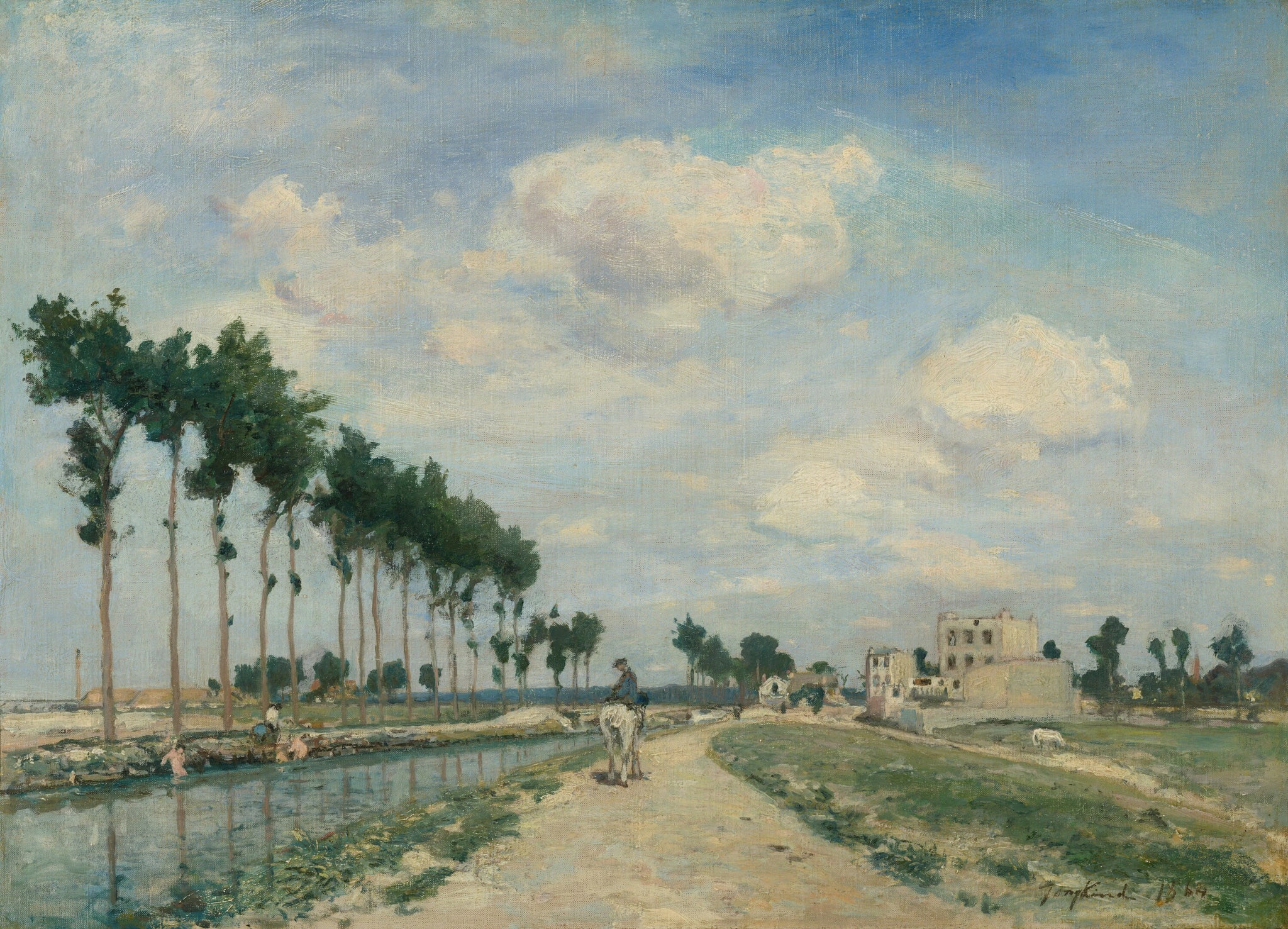 Le chemin de halage - Johan Barthold Jongkind