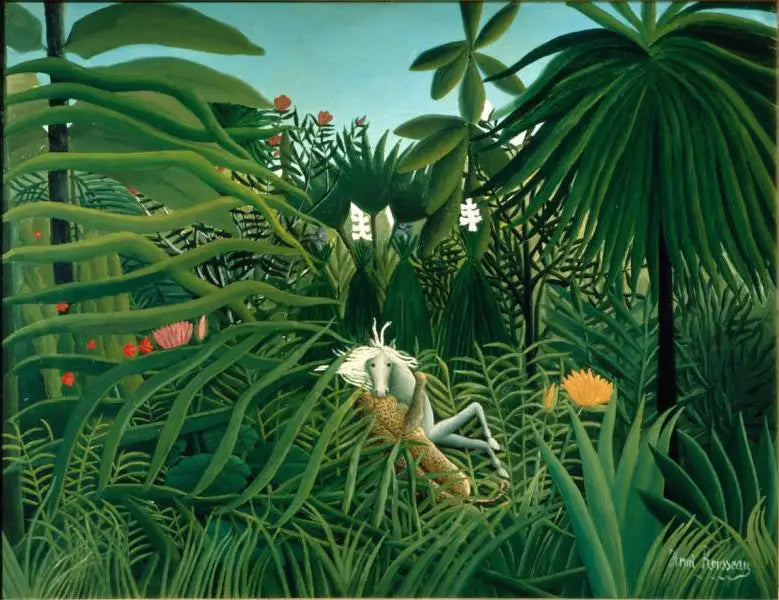 Cavallo attaccato da un giaguaro - Henri Rousseau
