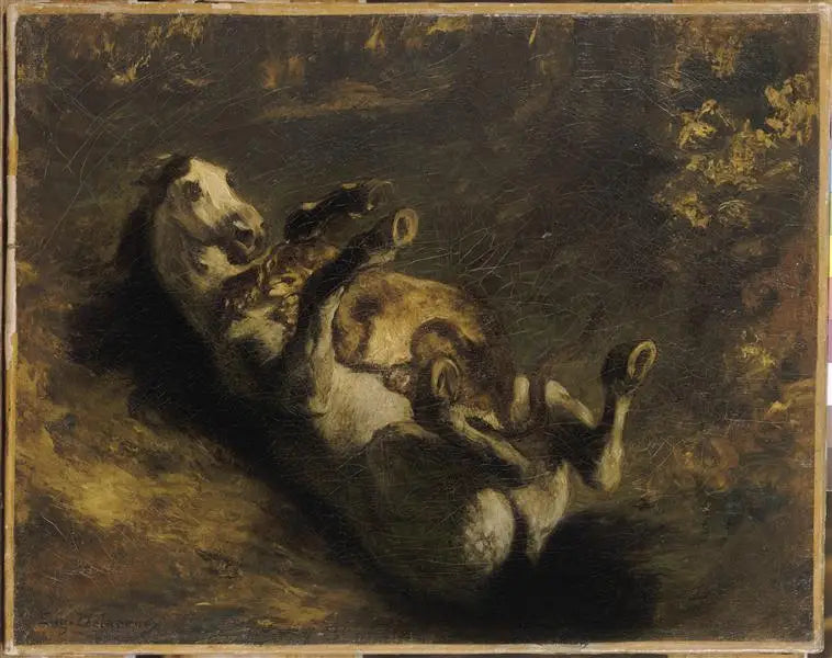Cavallo attaccato da una leonessa - Eugène Delacroix