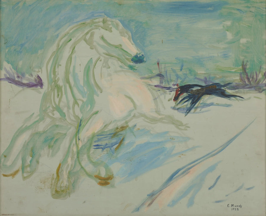 Cavallo bianco al galoppo - Edvard Munch