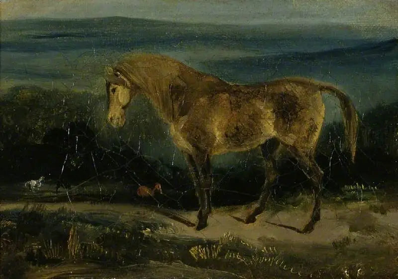 Cavallo in un paesaggio - Eugène Delacroix