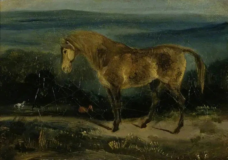 Cavallo in un paesaggio - Eugène Delacroix