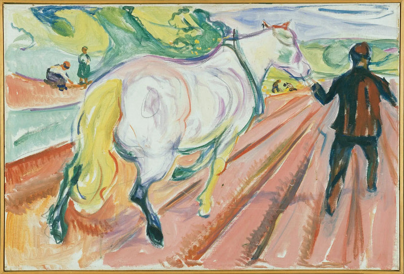 Cavallo e Uomo nel campo - Edvard Munch