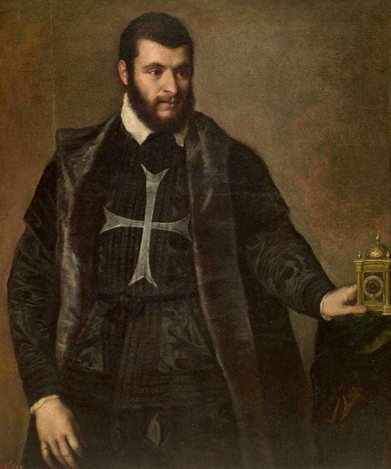 Cavaliere con un orologio - Titian