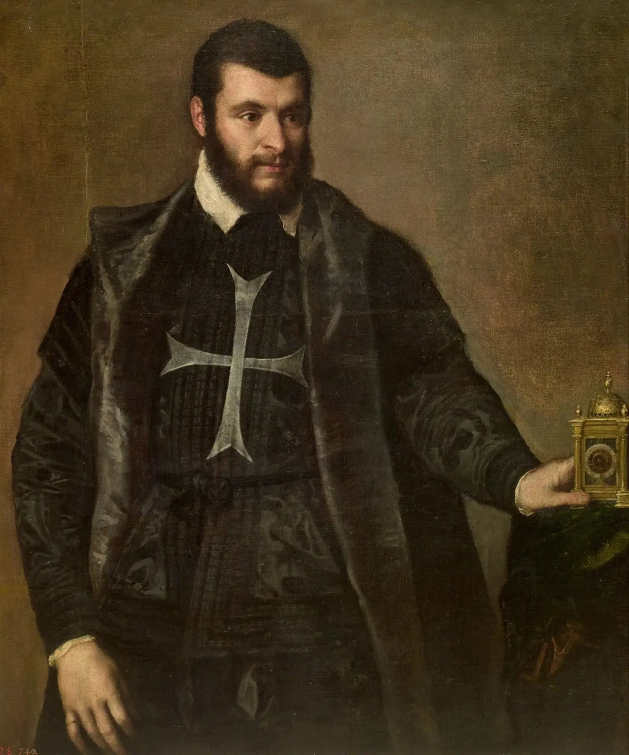 Cavaliere con un orologio - Titian