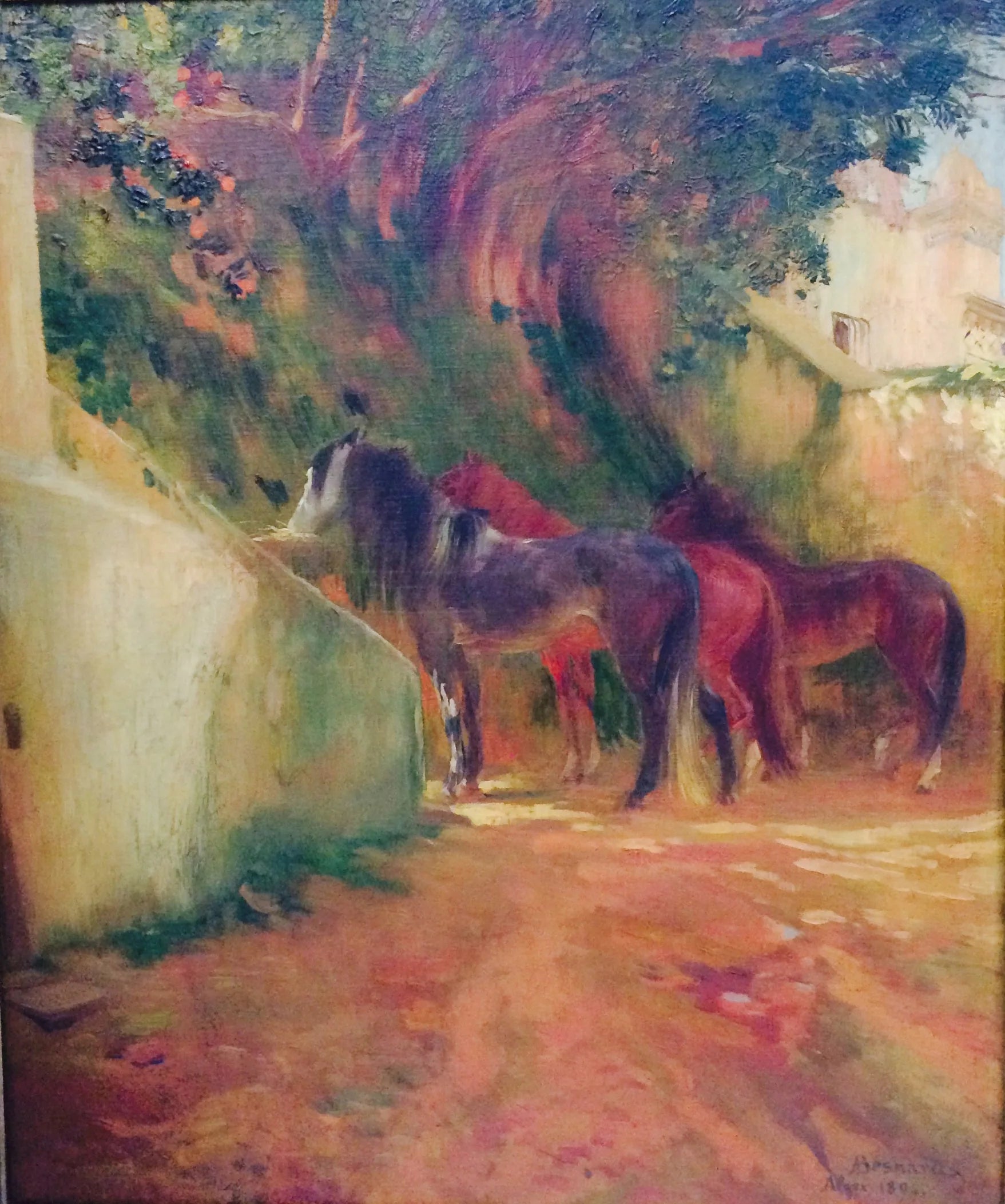 Chevaux - Albert Besnard image 1 copie de tableau peinte à la main