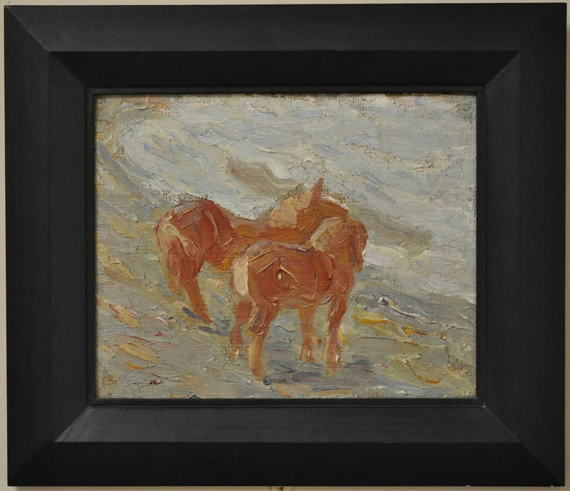 Cavalli al bordo del mare - Franz Marc