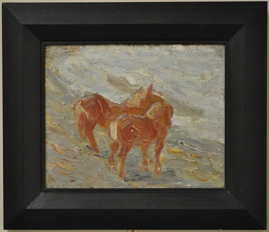 Cavalli al bordo del mare - Franz Marc