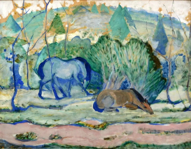 Cavalli al pascolo - Franz Marc
