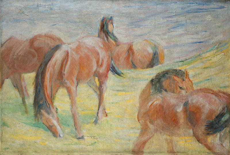 Cavalli al pascolo I - Franz Marc