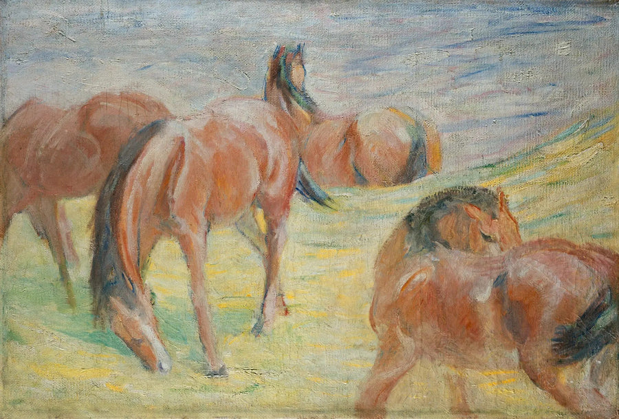 Cavalli al pascolo I - Franz Marc