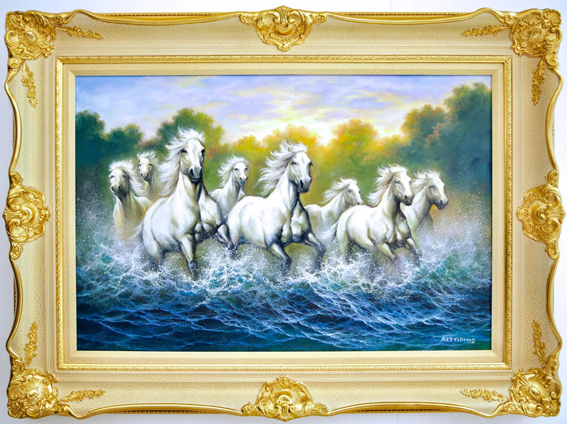 Cavalli Bianchi e Fiumi  | Dimensioni: 90x60 cm