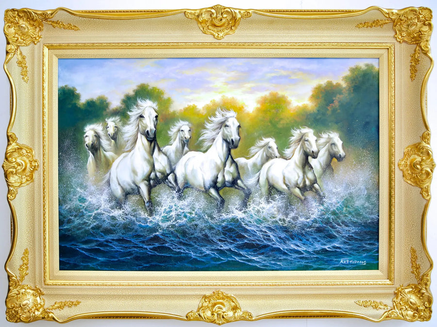 Cavalli Bianchi e Fiumi  | Dimensioni: 90x60 cm