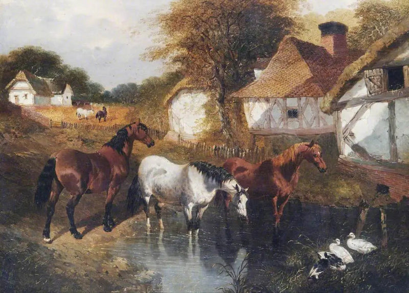 Cavalli in un angolo di una fattoria - John Frederick Herring, Sr.