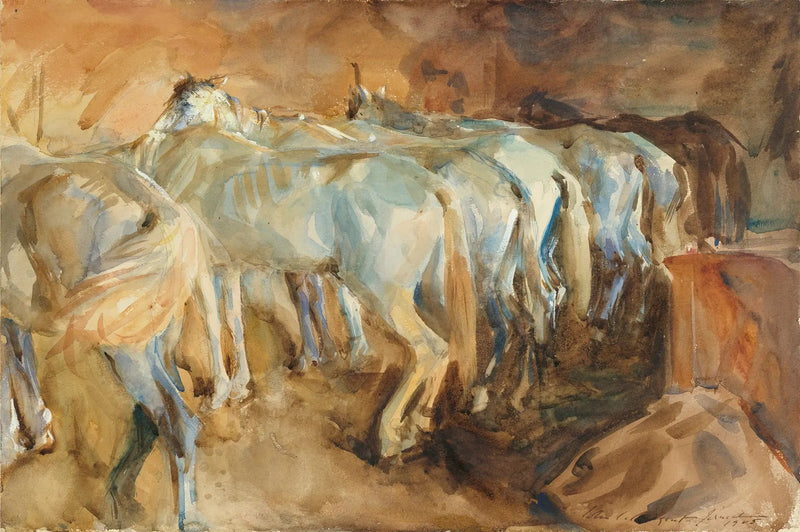 Cavalli di autobus a Gerusalemme - John Singer Sargent
