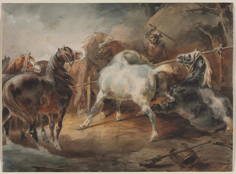 Cavalli da combattimento - Théodore Géricault