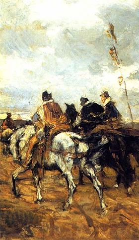 Cavalli e cavalieri - Giovanni Boldini