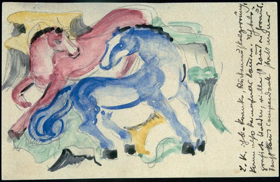 Cavalli rossi e blu - Franz Marc