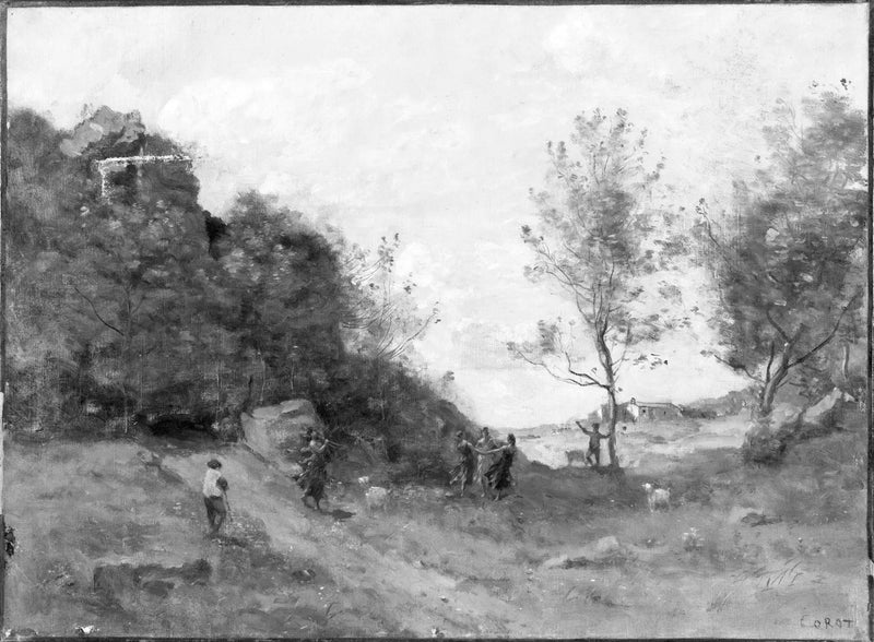 Chevrier in un paesaggio - Jean-Baptiste Camille Corot