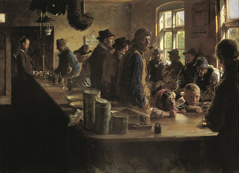 Chez l'avitailleur quand il n'y a pas de pesca - Peder Severin Krøyer