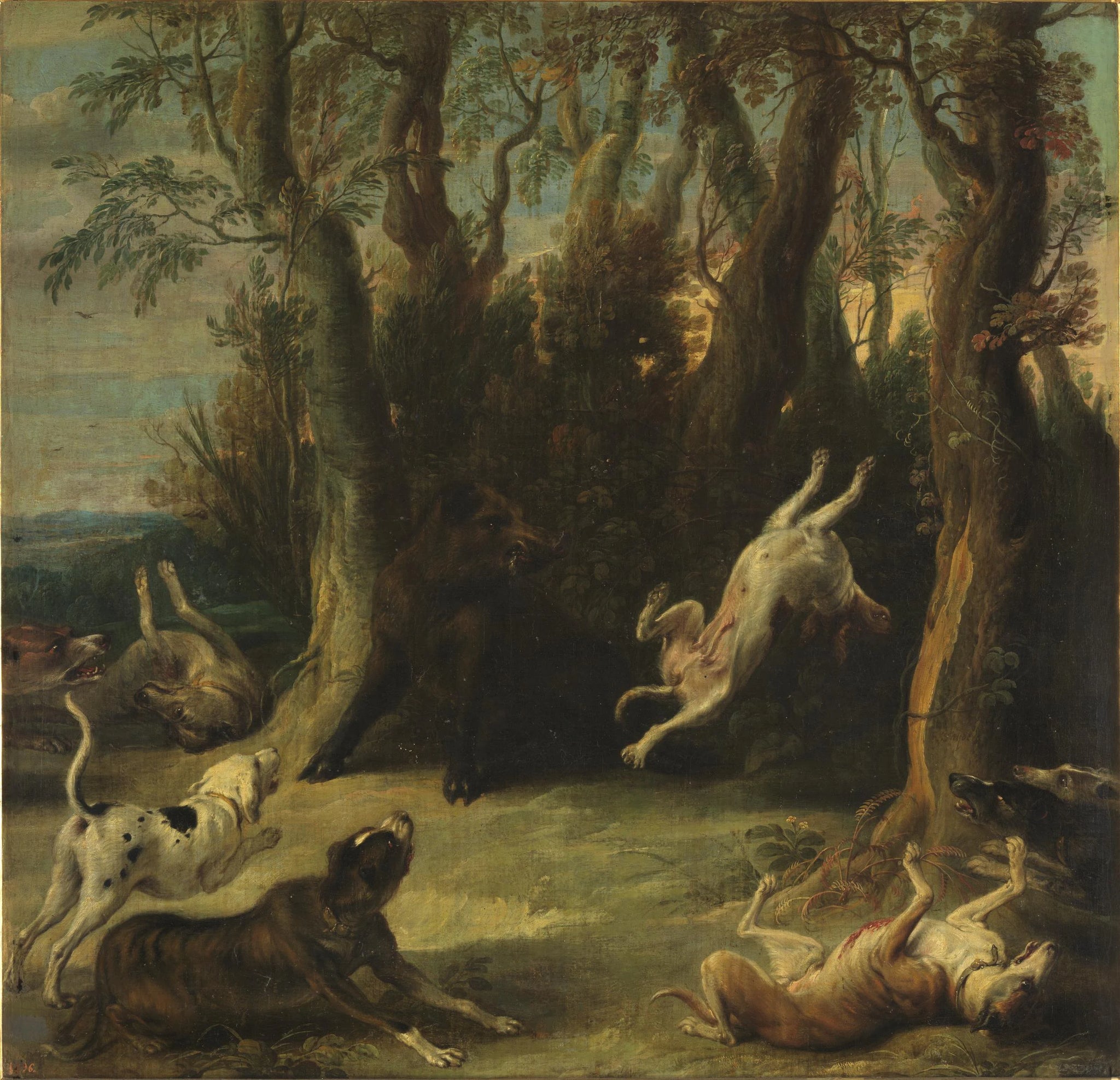 Chiens attaquant un sanglier - Frans Snyders