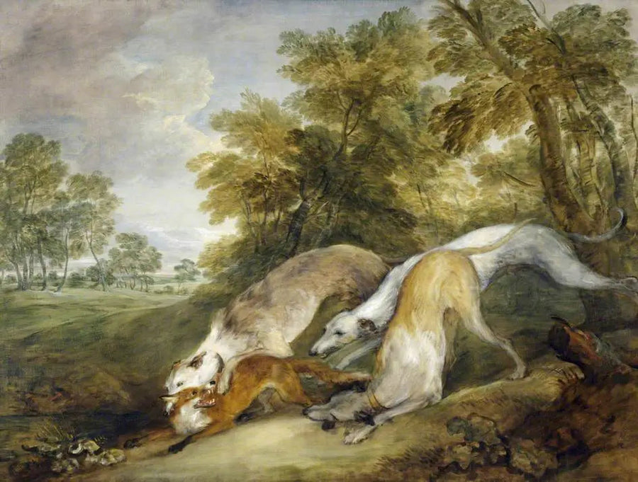 Cani che inseguono una volpe - Thomas Gainsborough