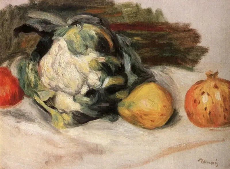 Cavolfiore e melograni. - Pierre-Auguste Renoir