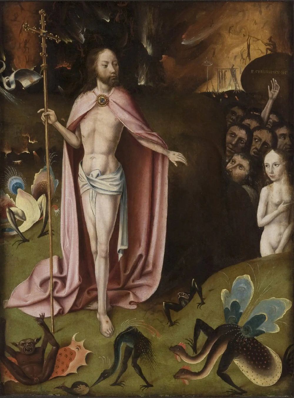 Christ dans les Limbes - Hieronymus Bosch image 1 copie peinte à la main à l’huile