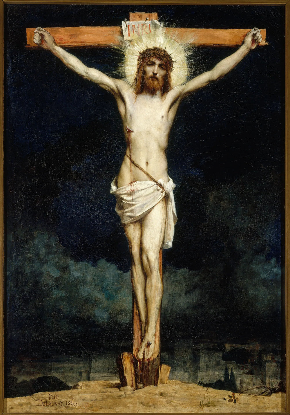 Christ en croix - Jules-Élie Delaunay image 1 tableau peint à l’huile sur toile