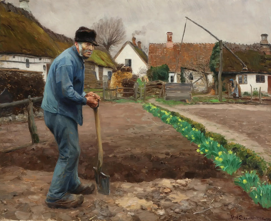 Christian Væver de Rønnebæk. - H. A. Brendekilde image 1 reproduction de peinture à l’huile