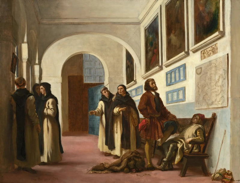 Cristoforo Colombo e suo figlio a La Rábida - Eugène Delacroix