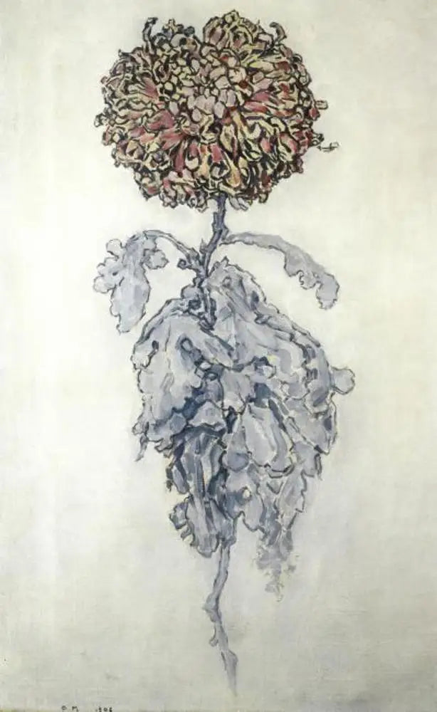 Chrysanthème - Piet Mondrian image 1 reproduction d’œuvre d’art à l’huile