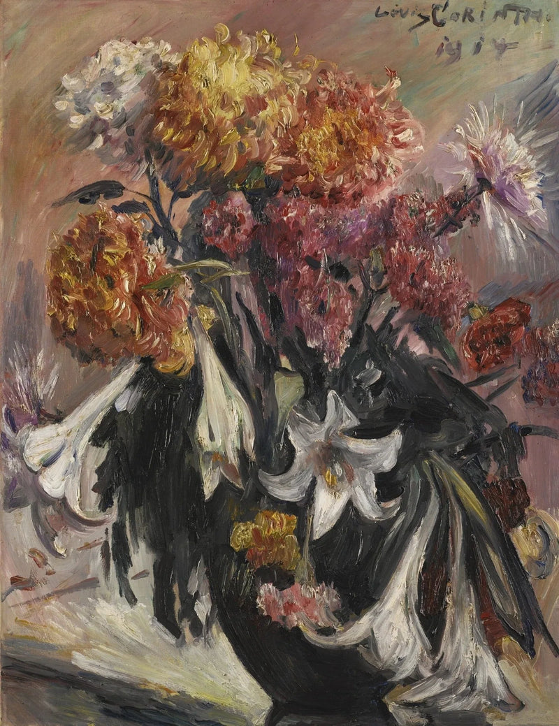 Crisantemi e gigli - Lovis Corinth