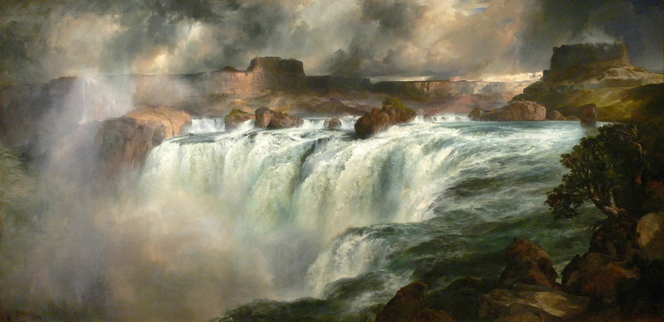 Chutes de Shoshone sur la rivière Snake - Thomas Moran - Alpha Reproduction